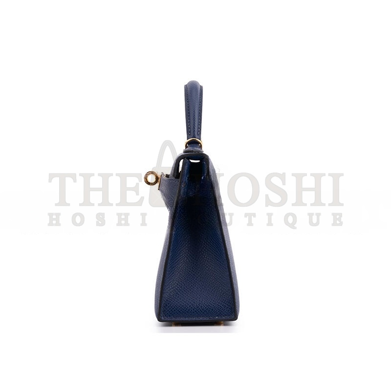 H**me5 KELLY MINI II BLUE SAPPHIRE EPSOM (19*12*5.5cm) Master Quality